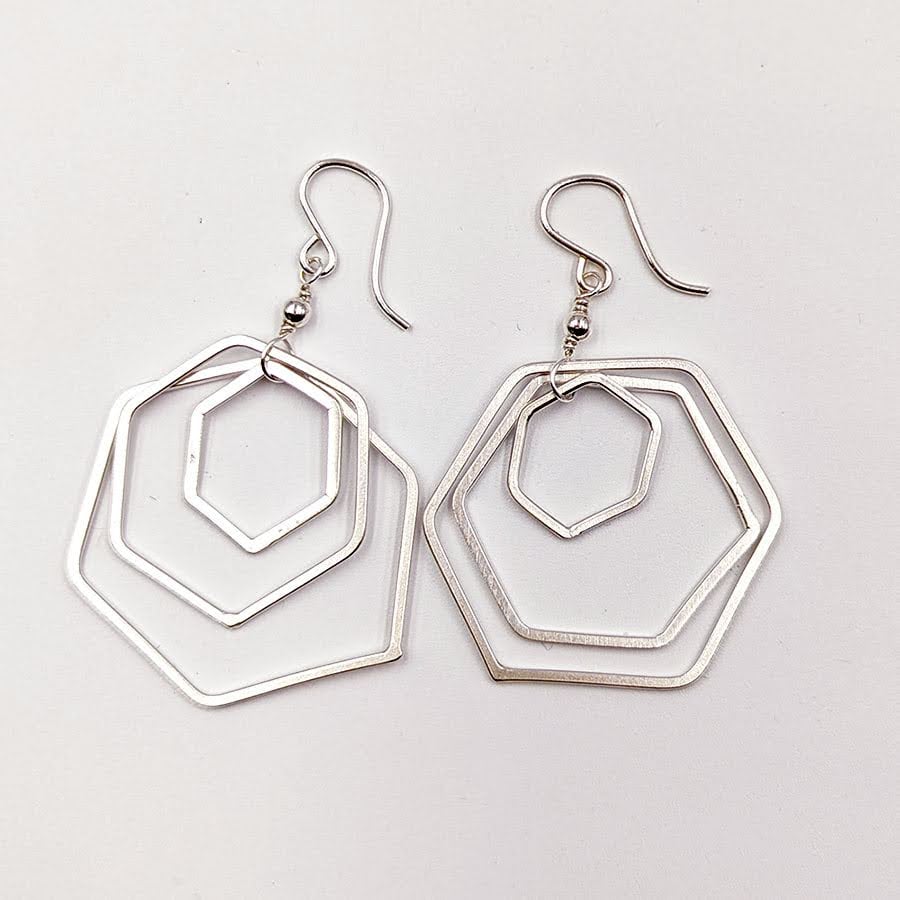 Triple Hex Earrings